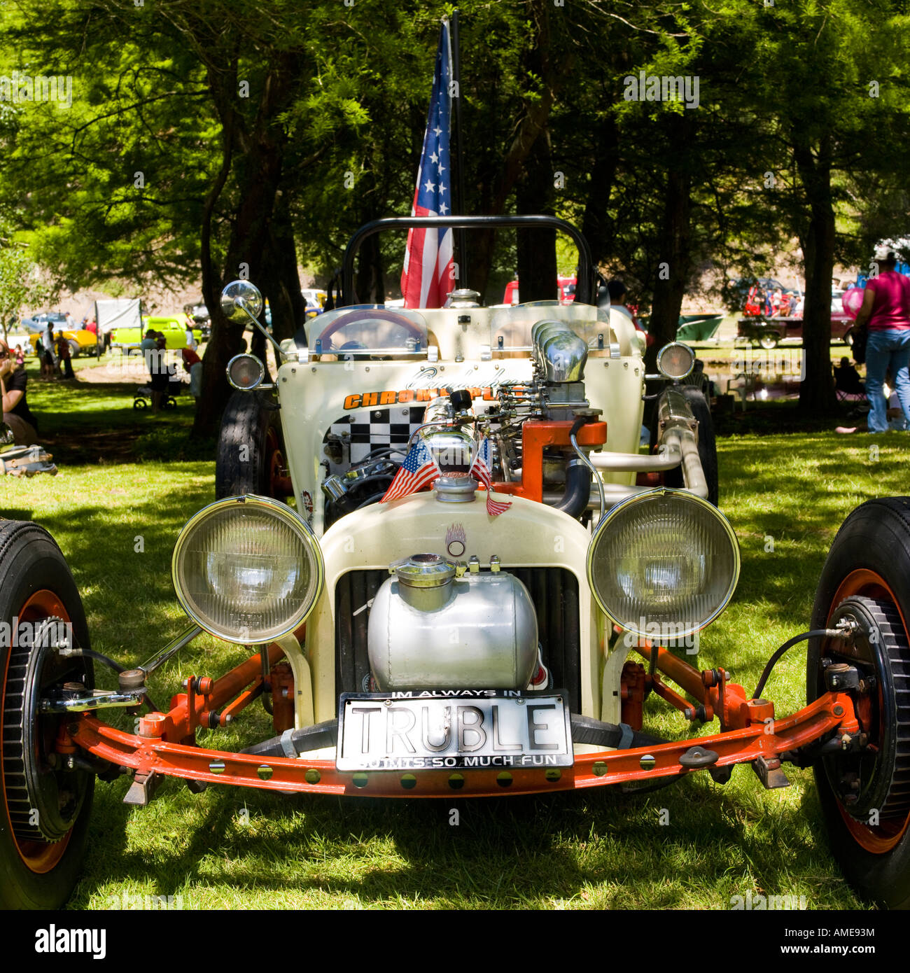 Voiture de course American retro Banque D'Images