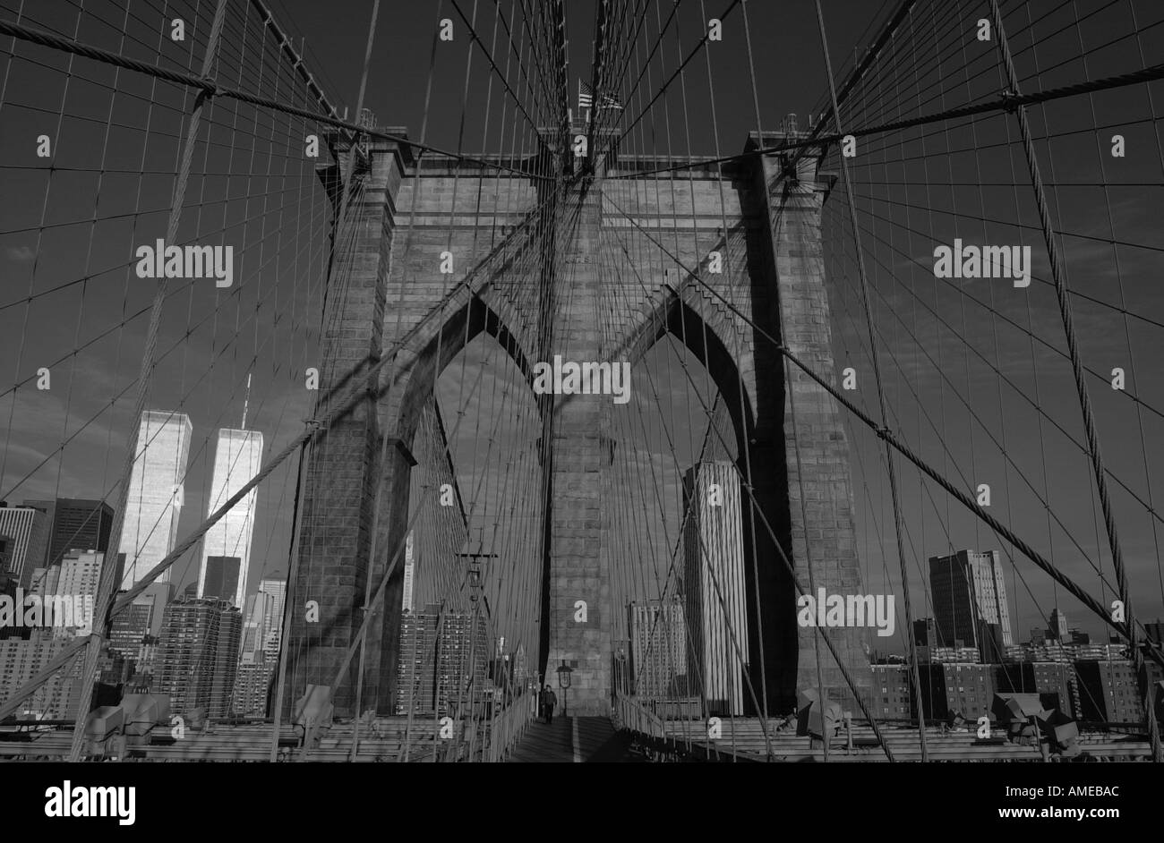 Ponts de new york city Banque d'images noir et blanc - Alamy
