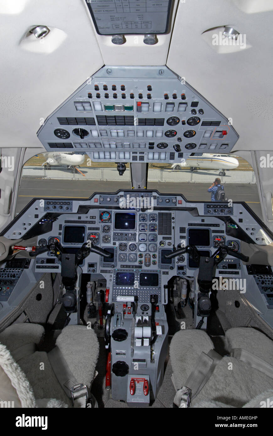 Farnborough Air Show 2006, Hawker 1000 Cockpit Banque D'Images