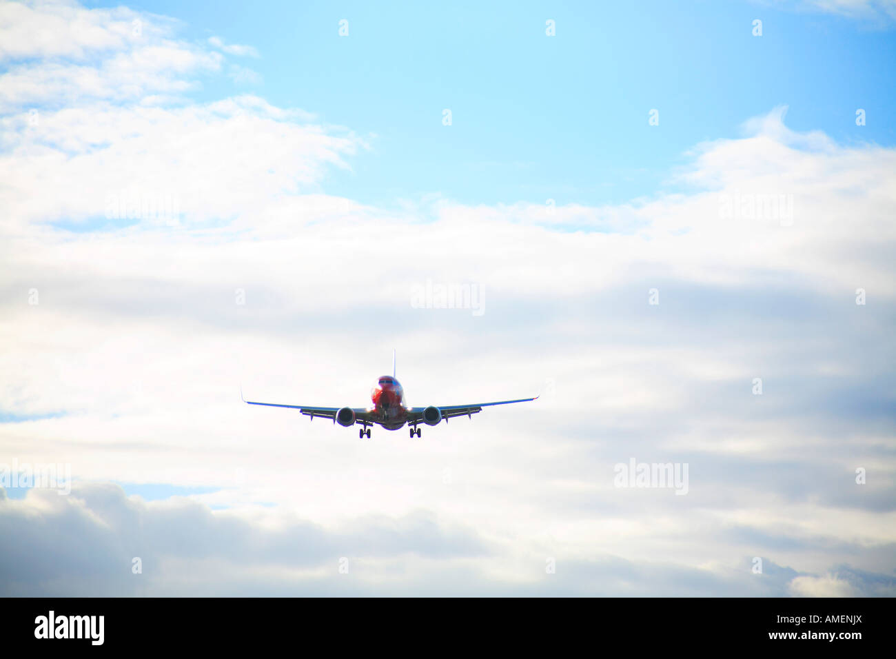 Avions commerciaux sur l'approche à l'atterrissage à l'Aéroport International de Sydney Banque D'Images