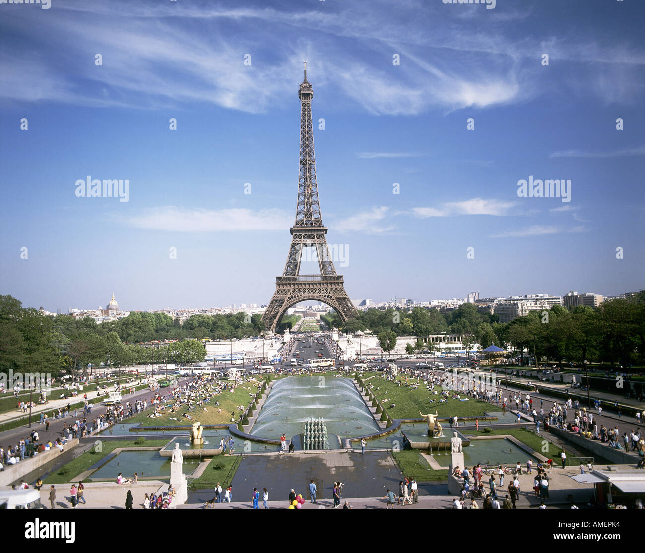 La Tour Eiffel construite en 1889 pour l'Exposition Universelle Banque D'Images