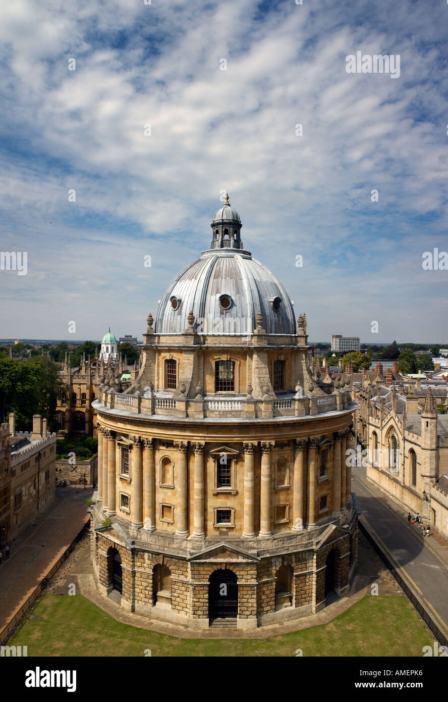 Vue aérienne le mode portrait de la Radcliffe Camera Oxford, prises en 2006 Banque D'Images