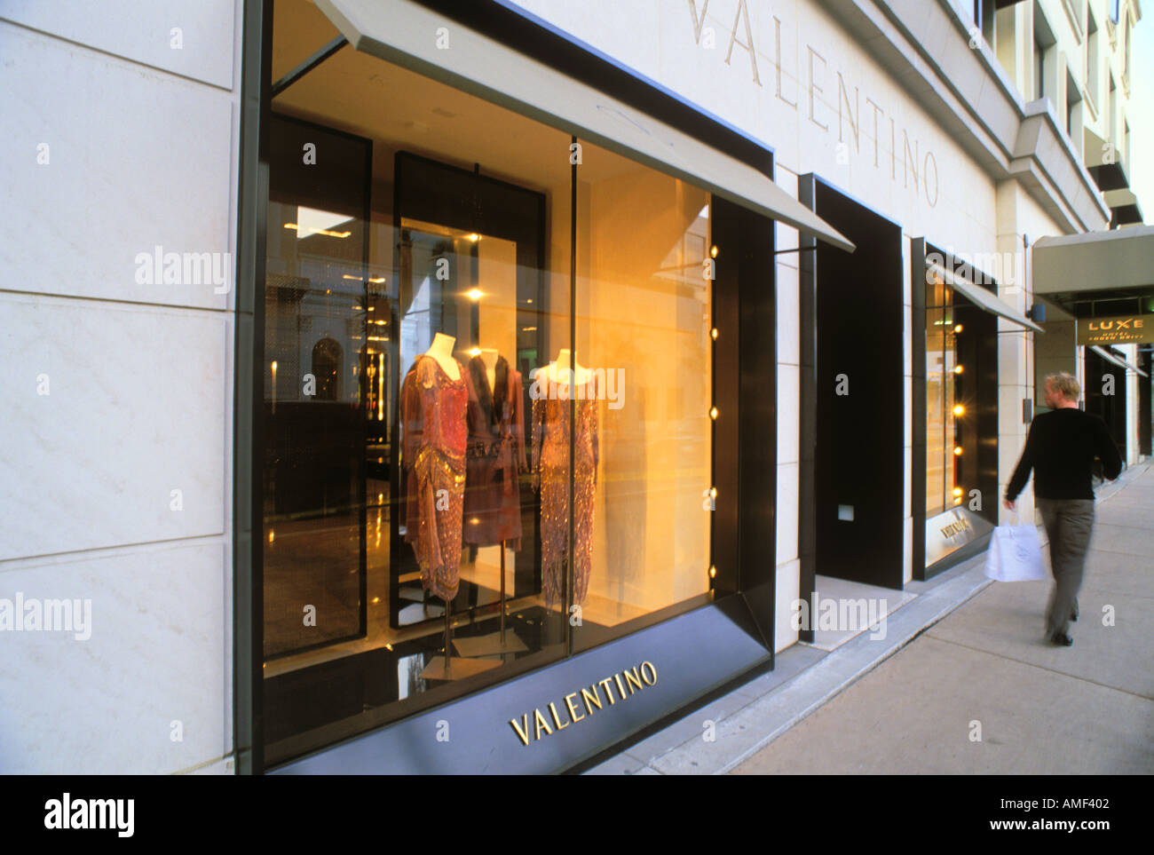 Rodeo Drive à Beverly Hills, en Californie, Valentino Banque D'Images