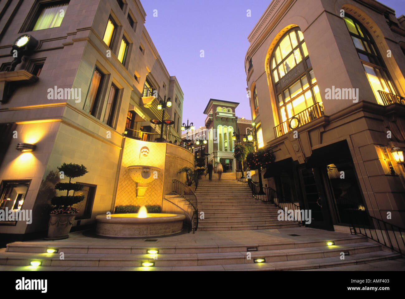 Beverly Hills Via Rodeo Rodeo Drive Californie Banque D'Images