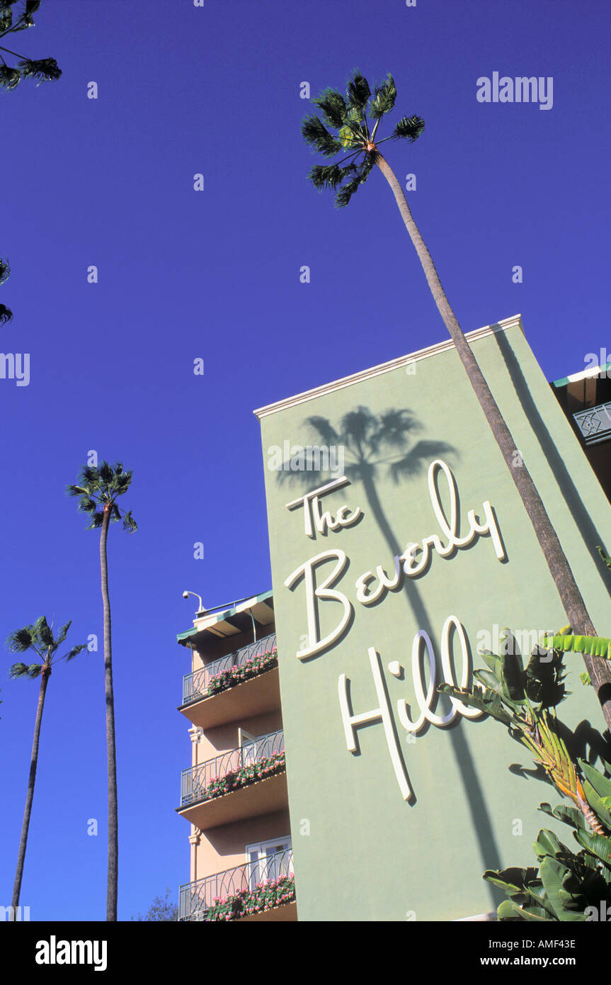L'hôtel Beverly Hills Sunset Blvd Beverly Hills Los Angeles Californie Banque D'Images