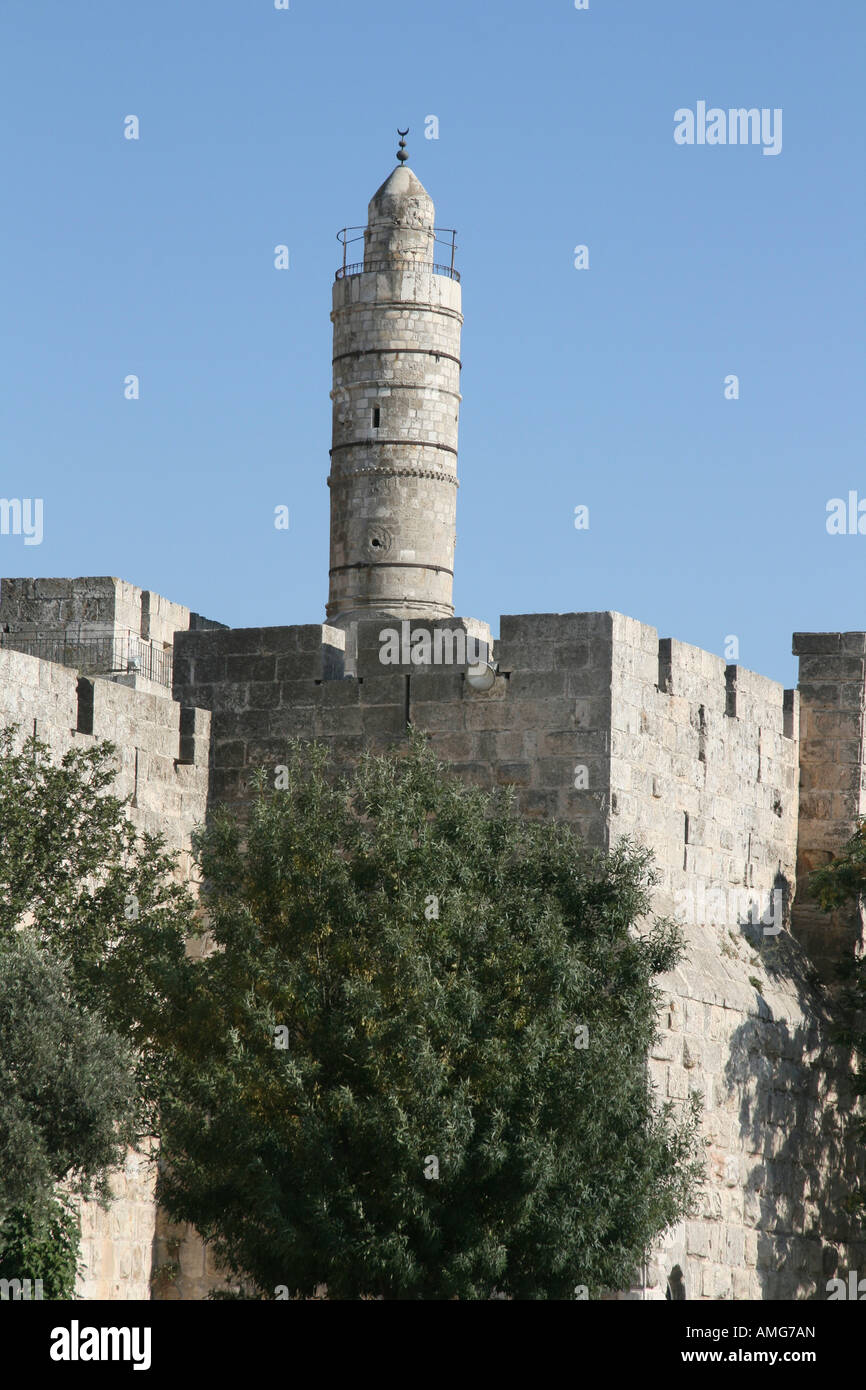 Israël Jérusalem La tour de David Banque D'Images