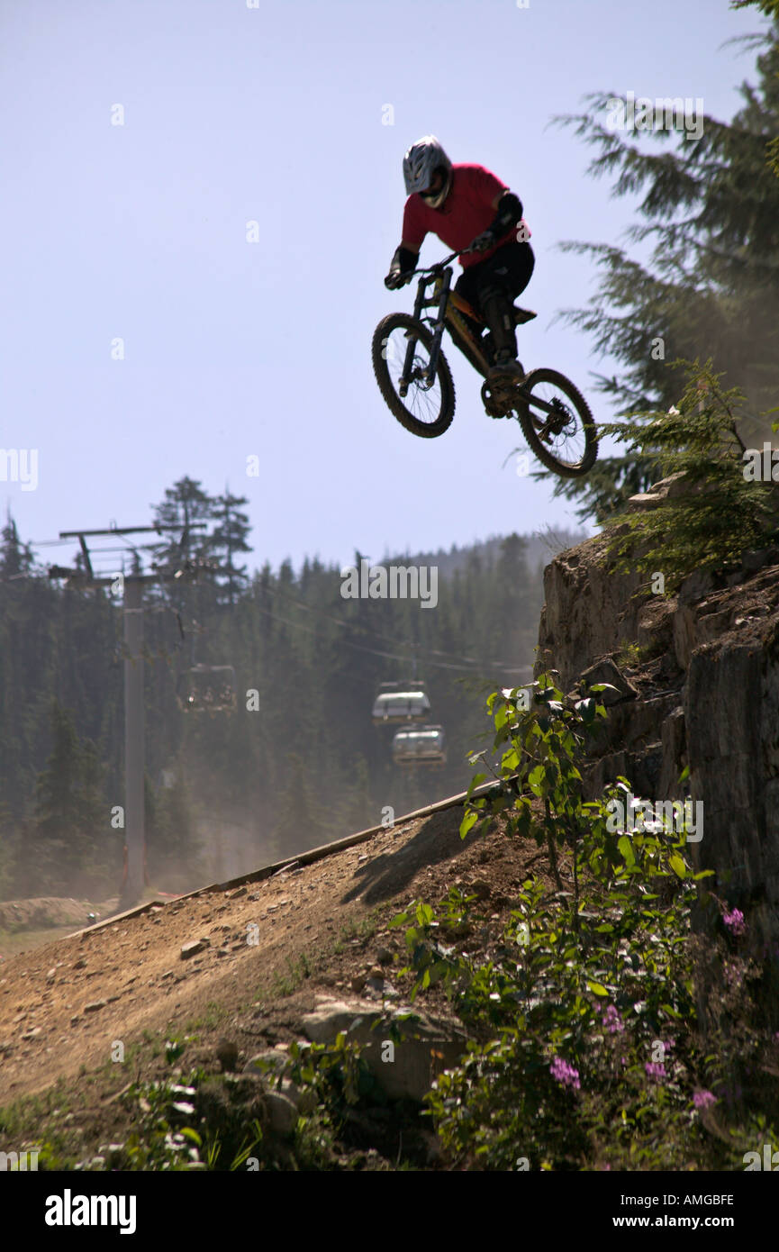 Vélo de montagne entrée sans aller à Whistler Mountain Bike Park de Whistler British Columbia Canada Banque D'Images