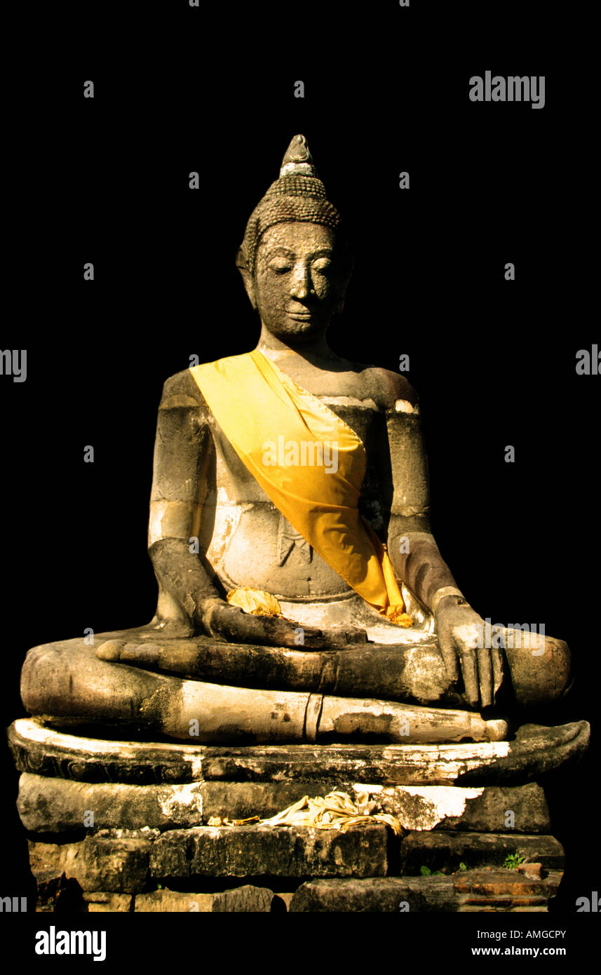 Thaïlande Kamphaeng Phet Wat Phra Sit Iriyabot post période classique de style Sukhothai Banque D'Images