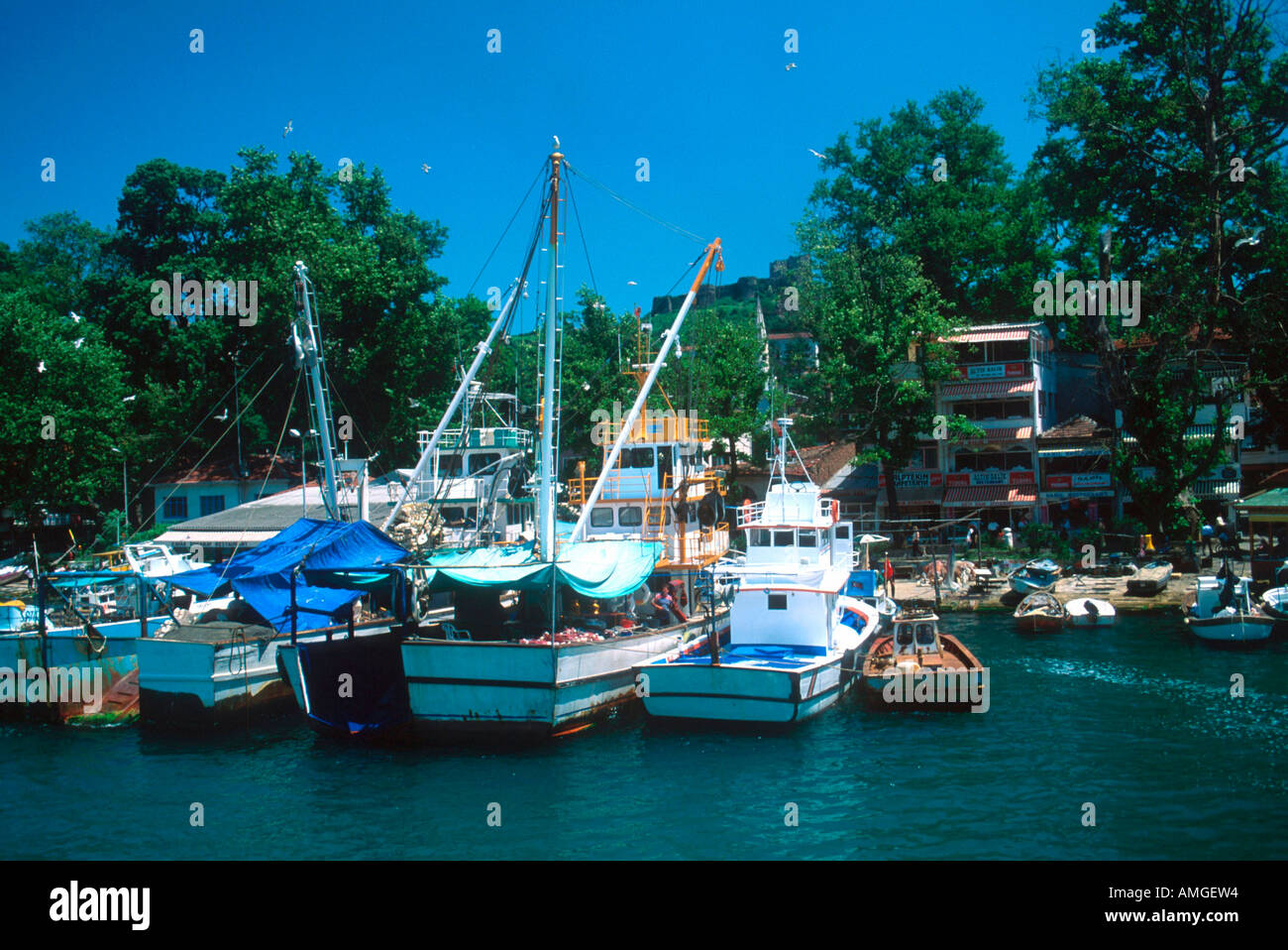 Istanbul, Turquie Anadolu Kavagi, am östlichen Bosporusufer Banque D'Images