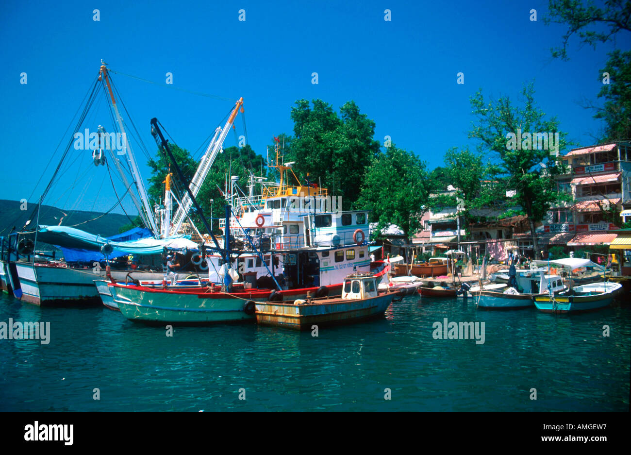 Istanbul, Turquie Anadolu Kavagi, am östlichen Bosporusufer Banque D'Images