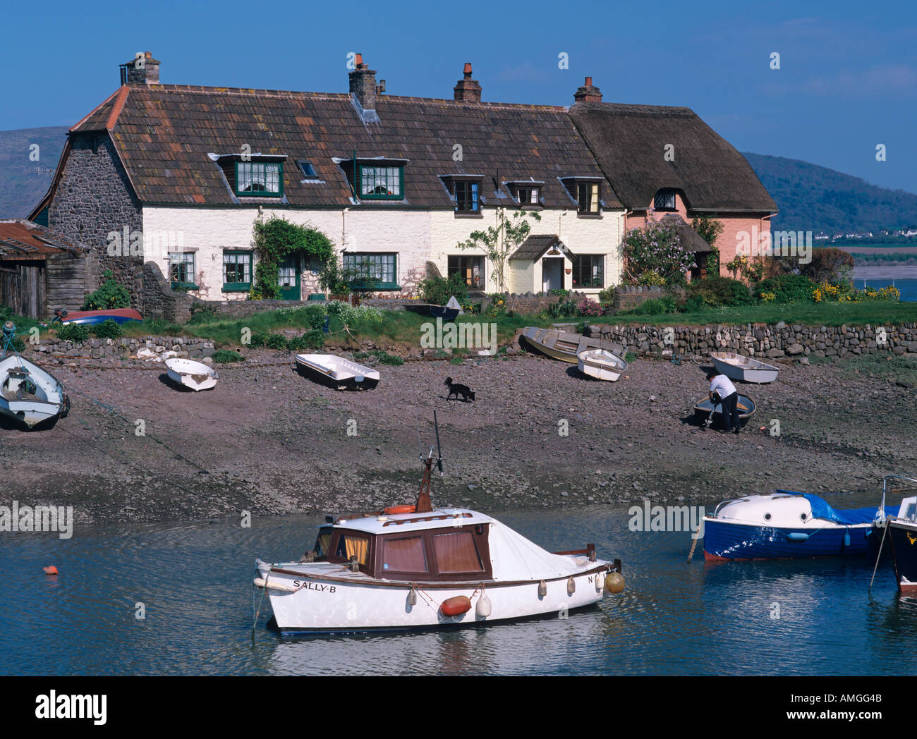 Porlock Weir sur la côte du Somerset UK May Banque D'Images