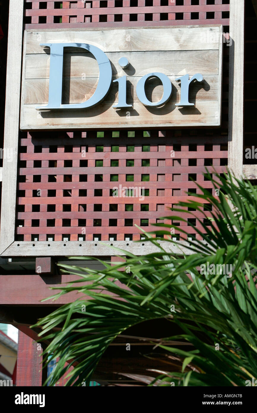 Boutique Dior signer Gustavia St Barts Banque D'Images