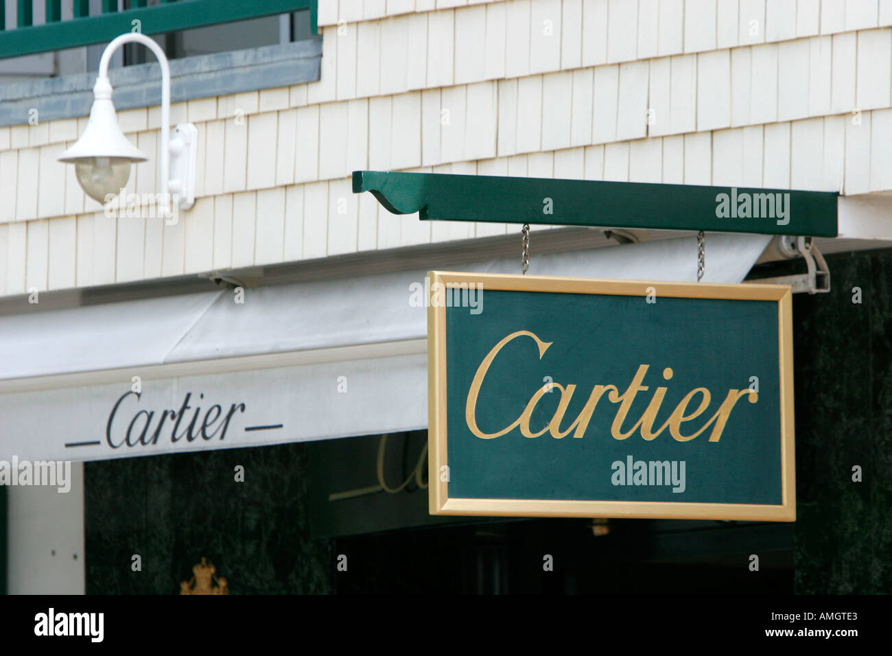 Boutique Cartier signe Gustavia St Barts Banque D'Images