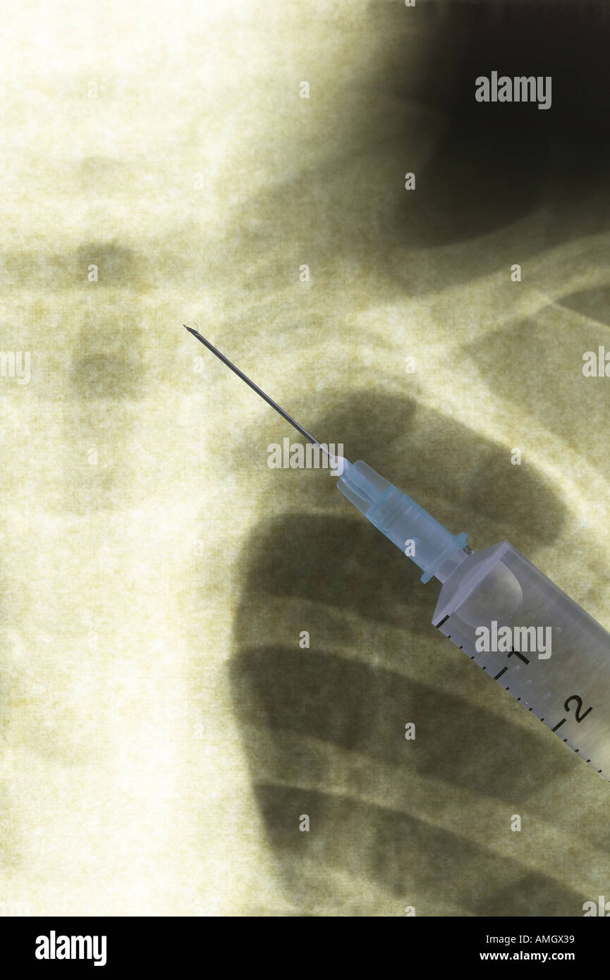 Photo médicale et une aiguille Banque D'Images