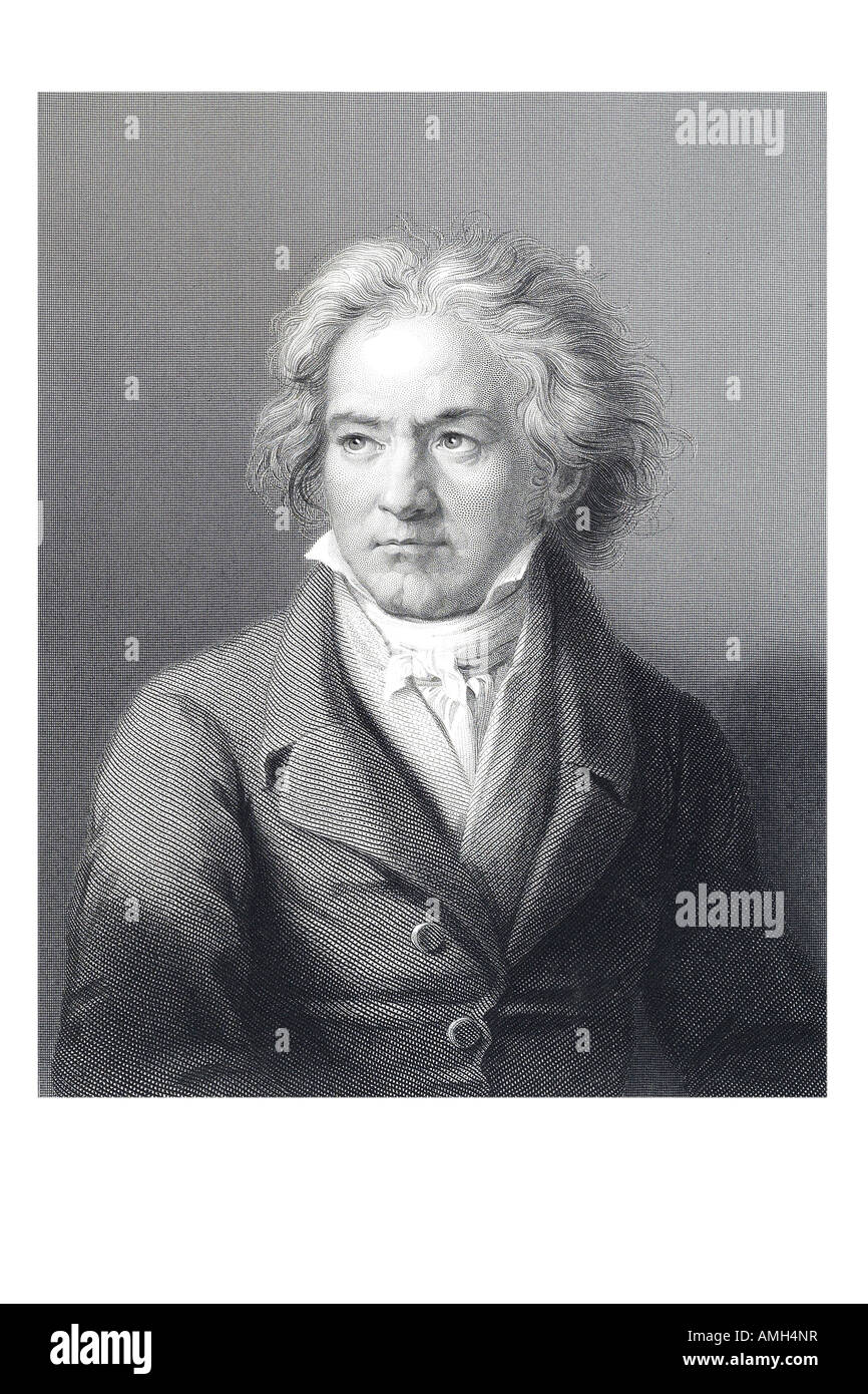 Ludwig van Beethoven 1770 1827 compositeur pianiste virtuose romantique classique compositeurs influents respecté progressive sourds audition Banque D'Images
