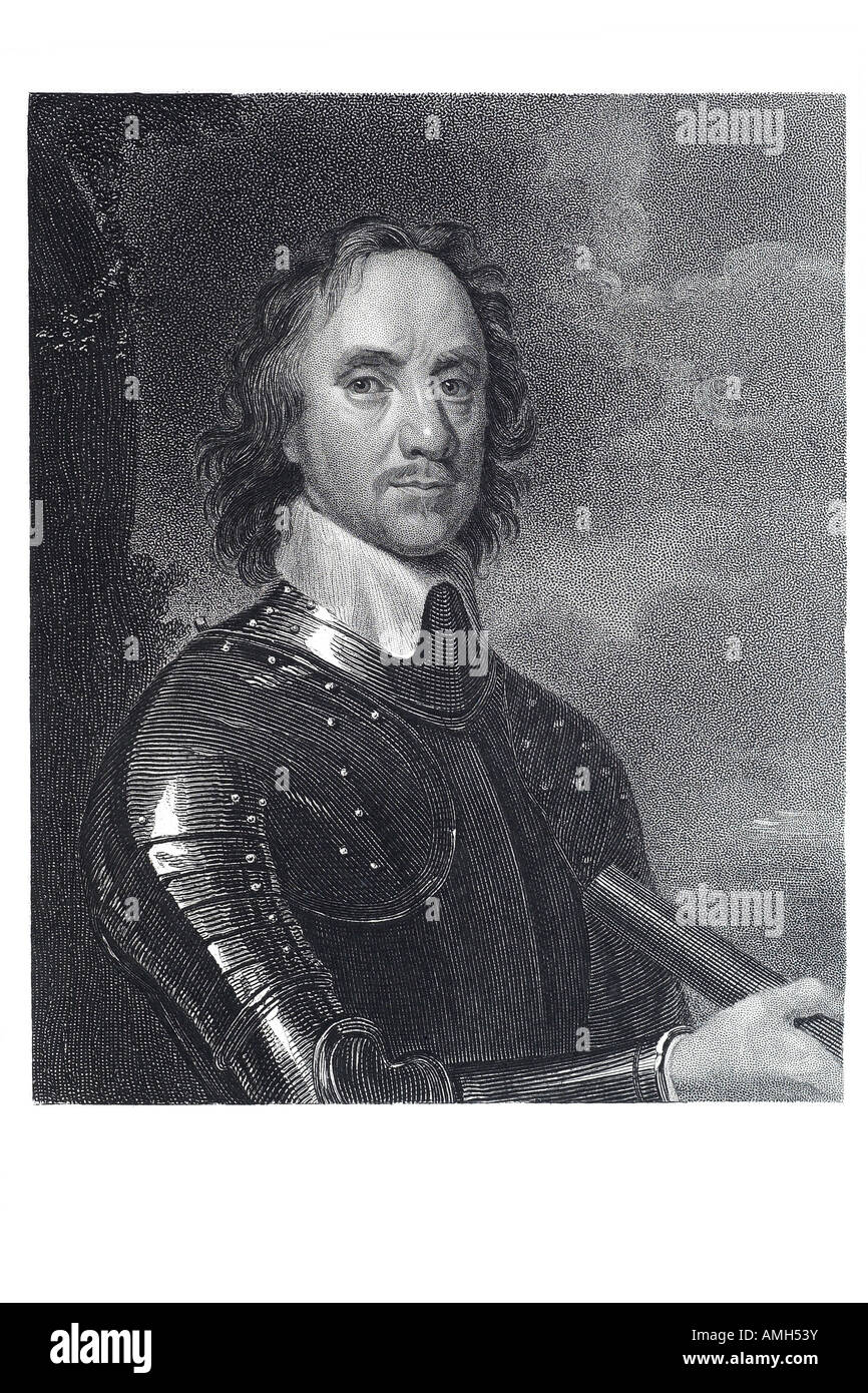 Oliver Cromwell 1599 1658 soldat anglais plus parlementaire principal commandant militaire des forces canadiennes leader politique Angleterre repub Banque D'Images