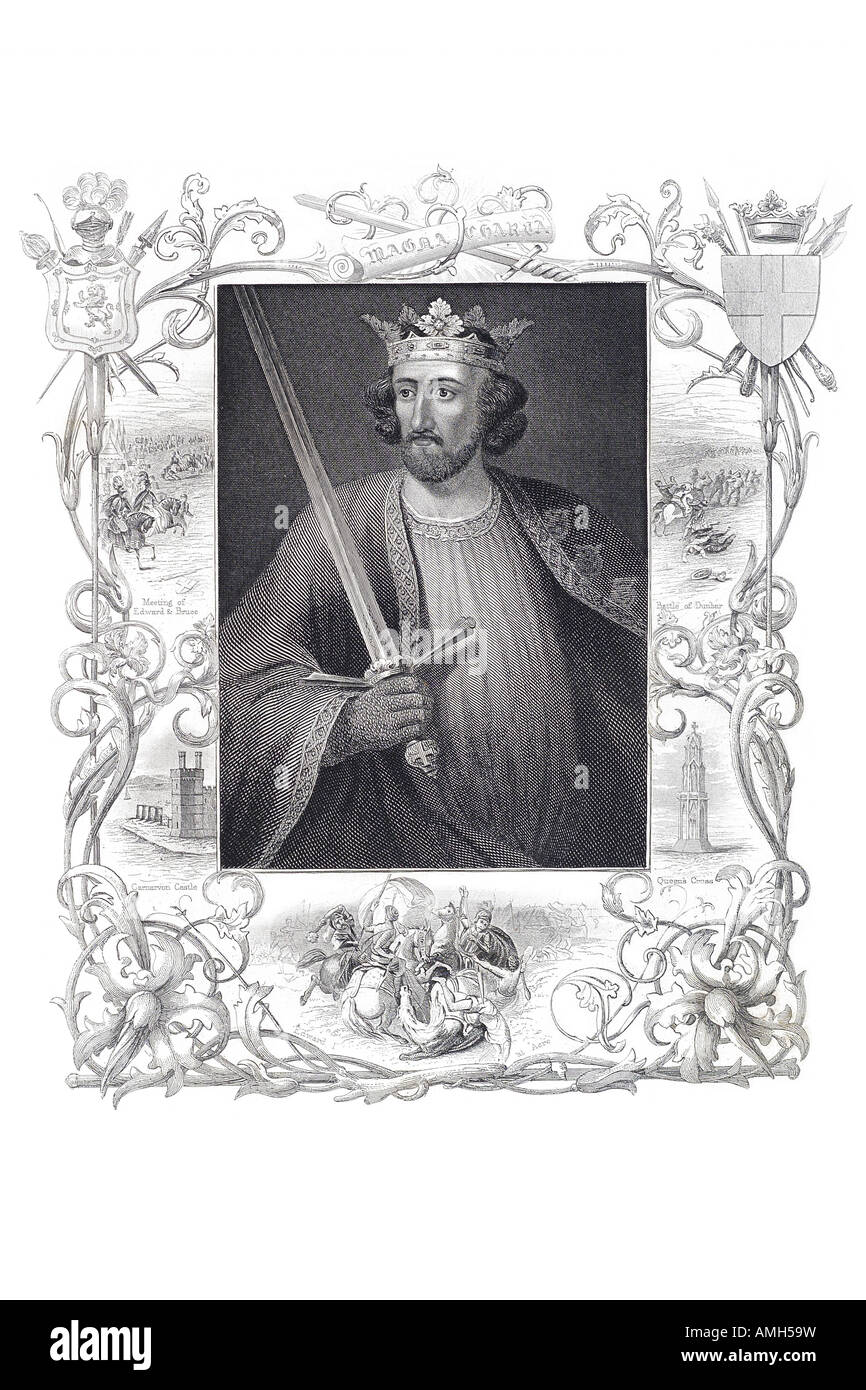 Le roi Édouard I 1er 112391307 Longshanks 6 pied 2 pouce marteau châssis régna Sylvestre trône croissant l'Angleterre après la mort père Hen Banque D'Images