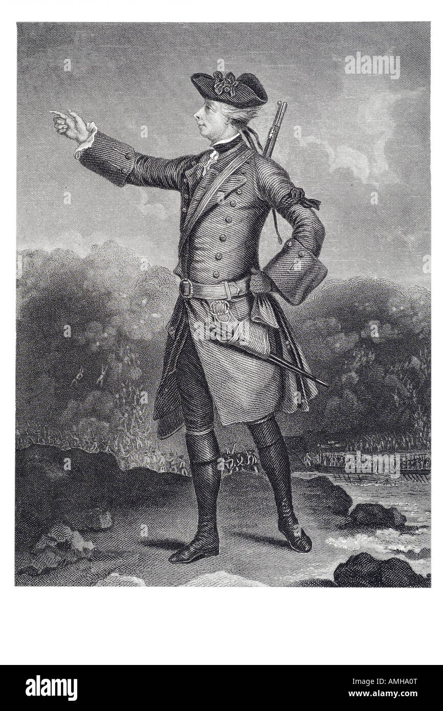Le major général James Wolfe 1727 1759 officier militaire britannique victoire sur le Canada français l'article révolte jacobite en Écosse aide de ca Banque D'Images