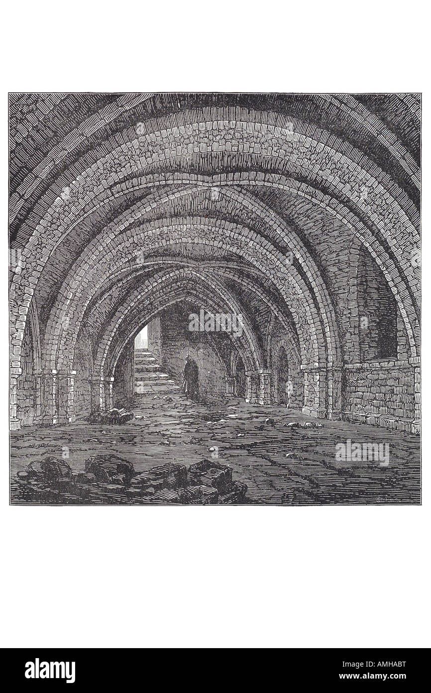 Crypte st john clerkenwell cso nervuré, architecture, historique, de l'intérieur, de l'époque médiévale, arche, pierre Début London City ca Banque D'Images