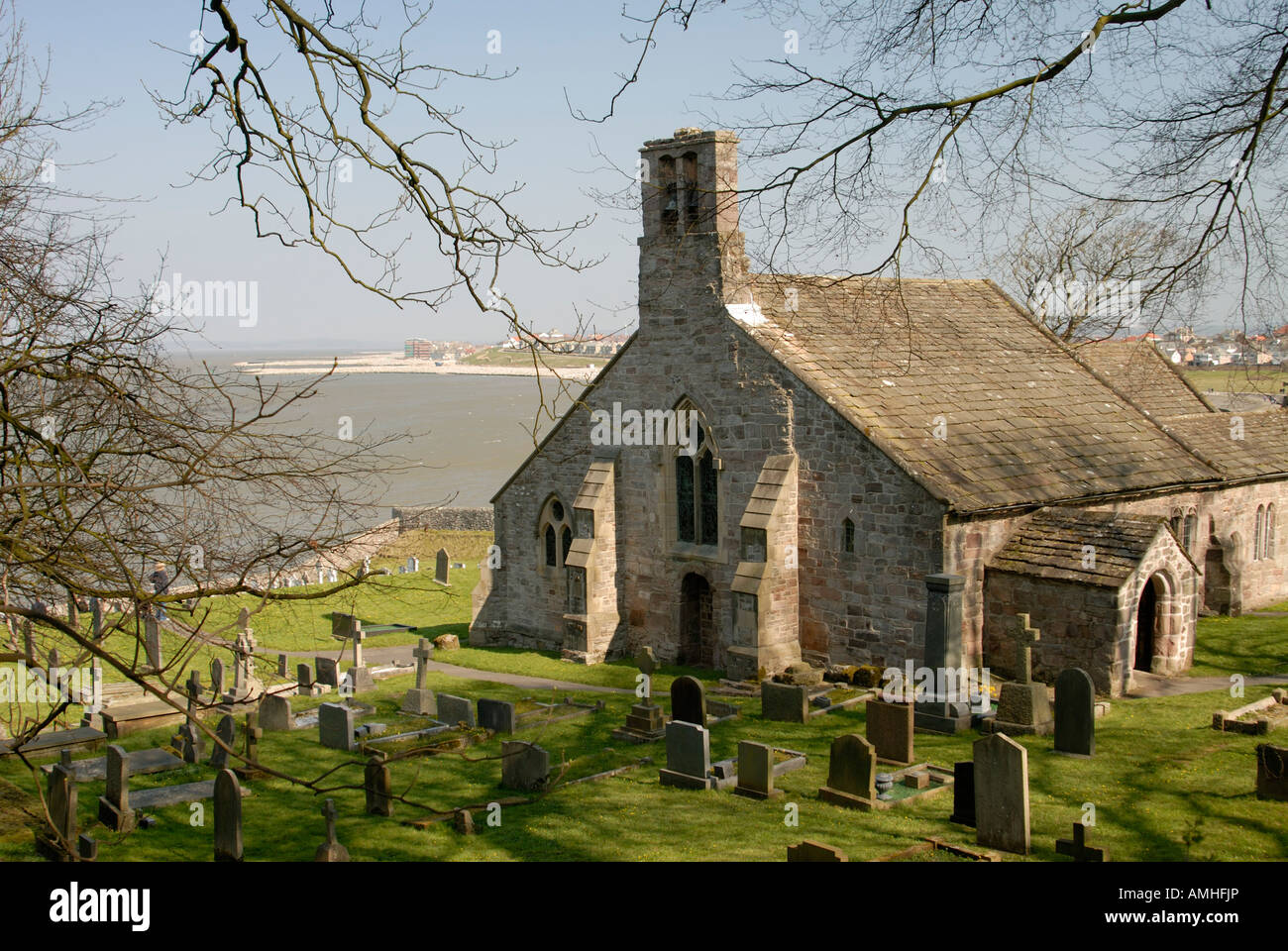 Église Saint Pierre, Lancashire, Heysham Banque D'Images