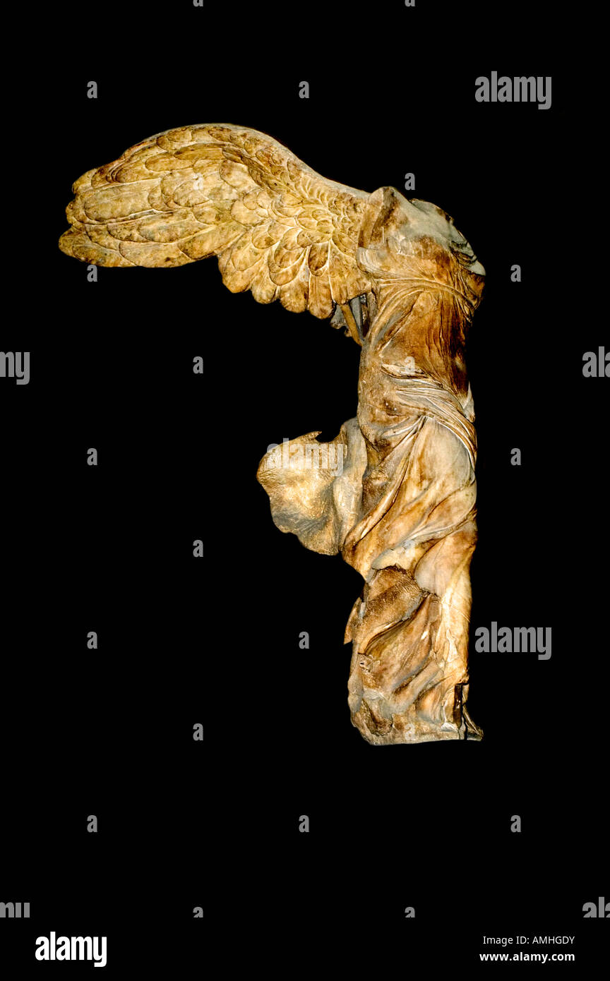 Nike of Samothrace a remporté la victoire 190 BC Grèce grecque période hellénistique 328 cm la prow d'un navire Louvre Paris Banque D'Images