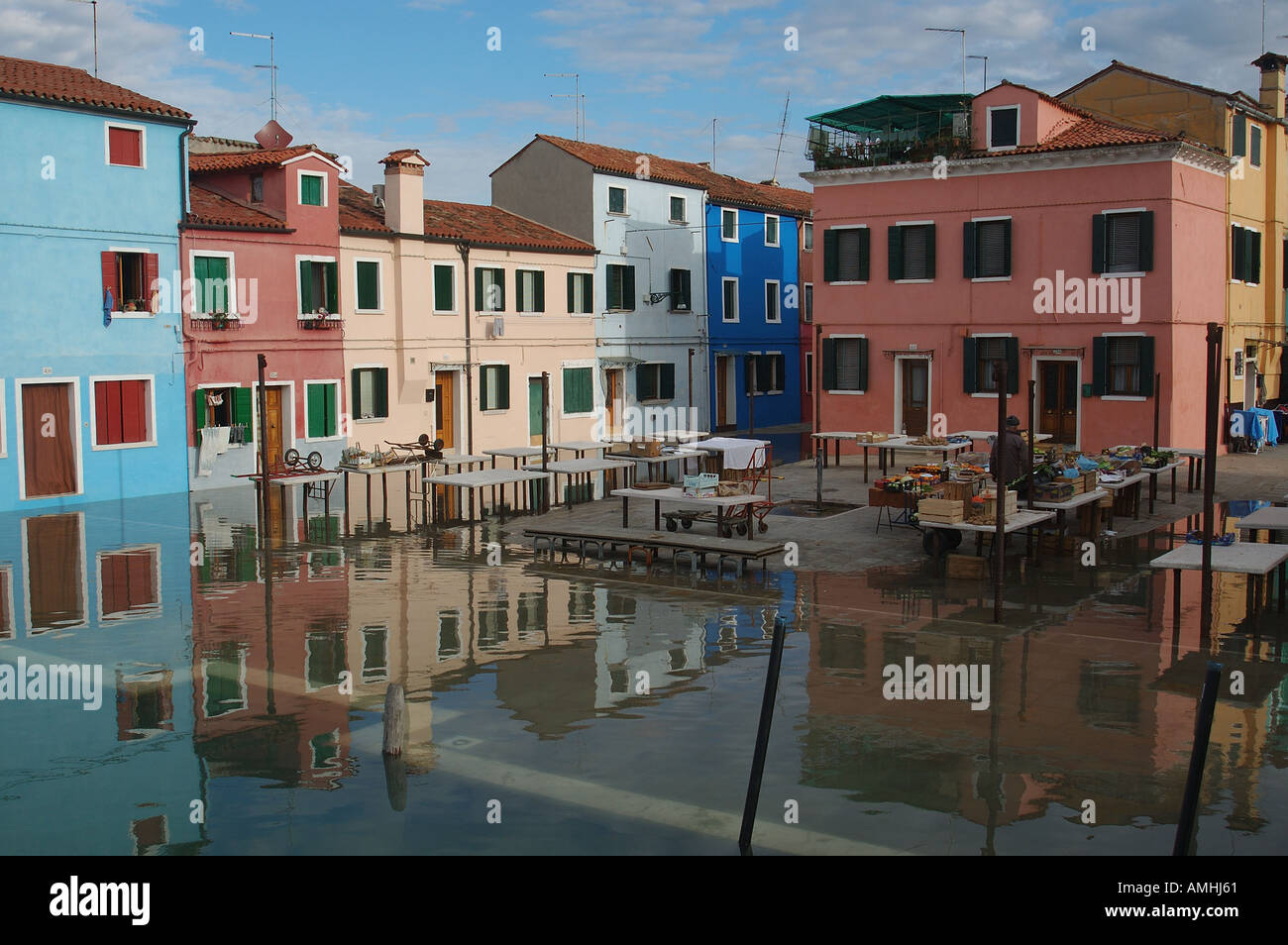 Le point de vue de l'île de Burano, Venise Banque D'Images