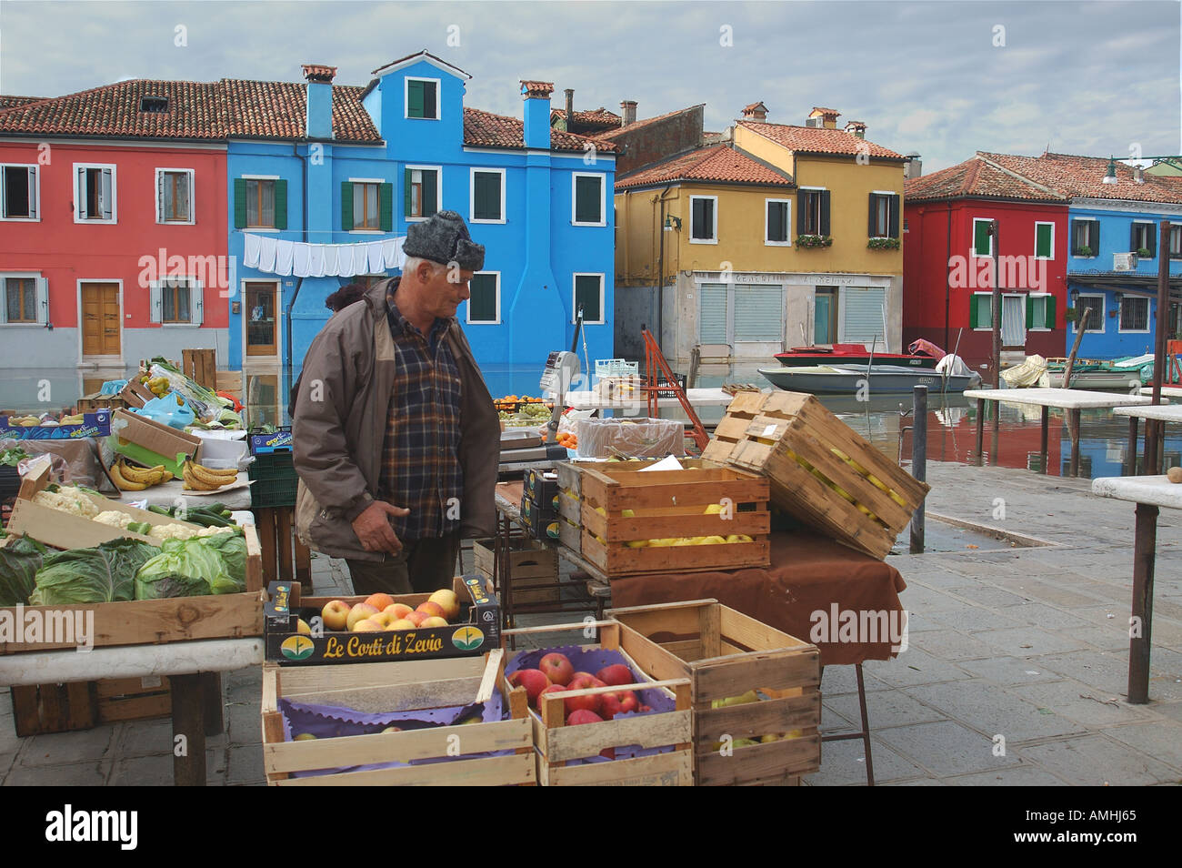 Le point de vue de l'île de Burano, Venise Banque D'Images