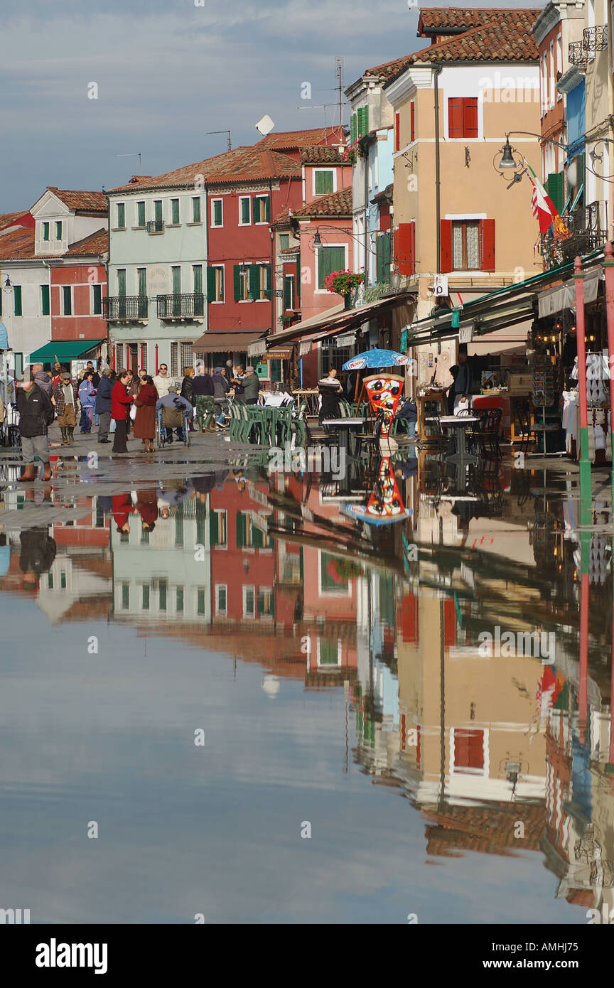 Le point de vue de l'île de Burano, Venise Banque D'Images