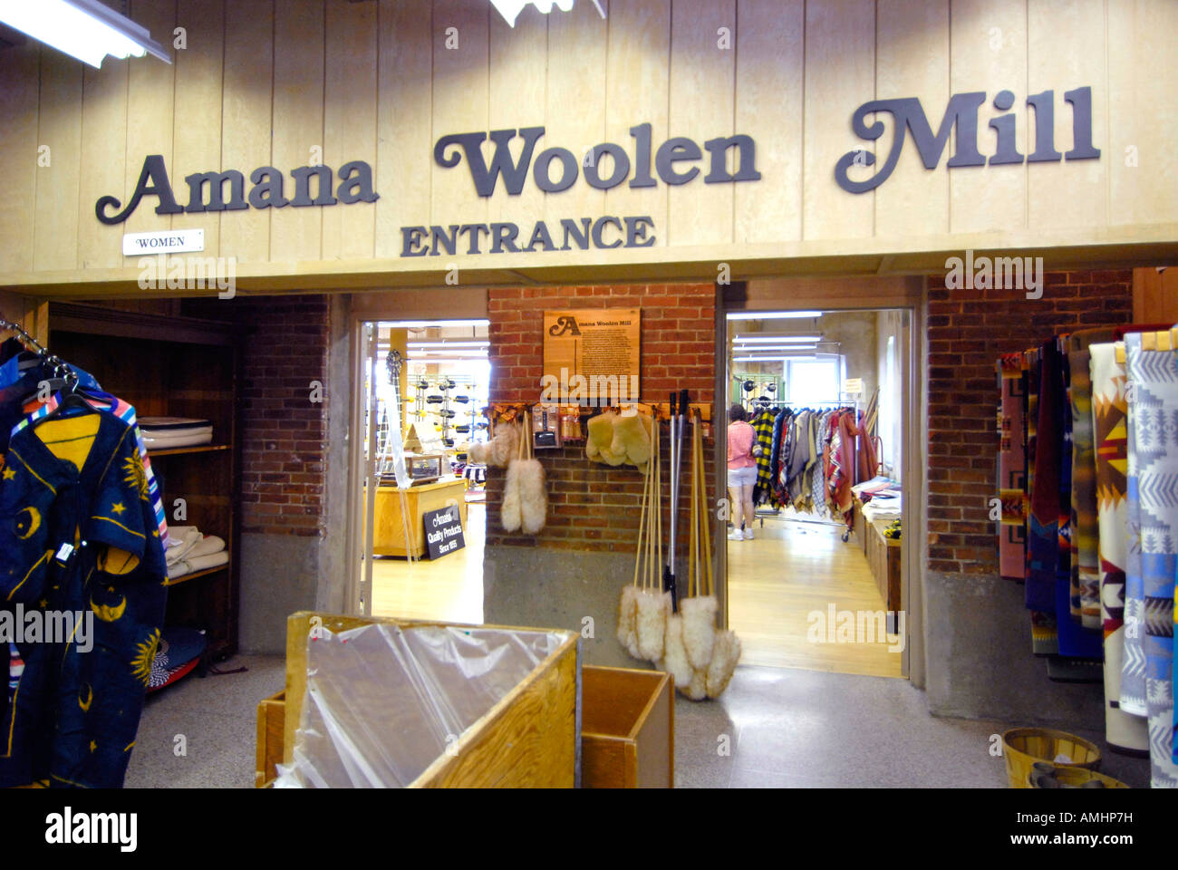Célèbre à l'historique de l'usine Wollen Amana Colonies IOWA IA Banque D'Images