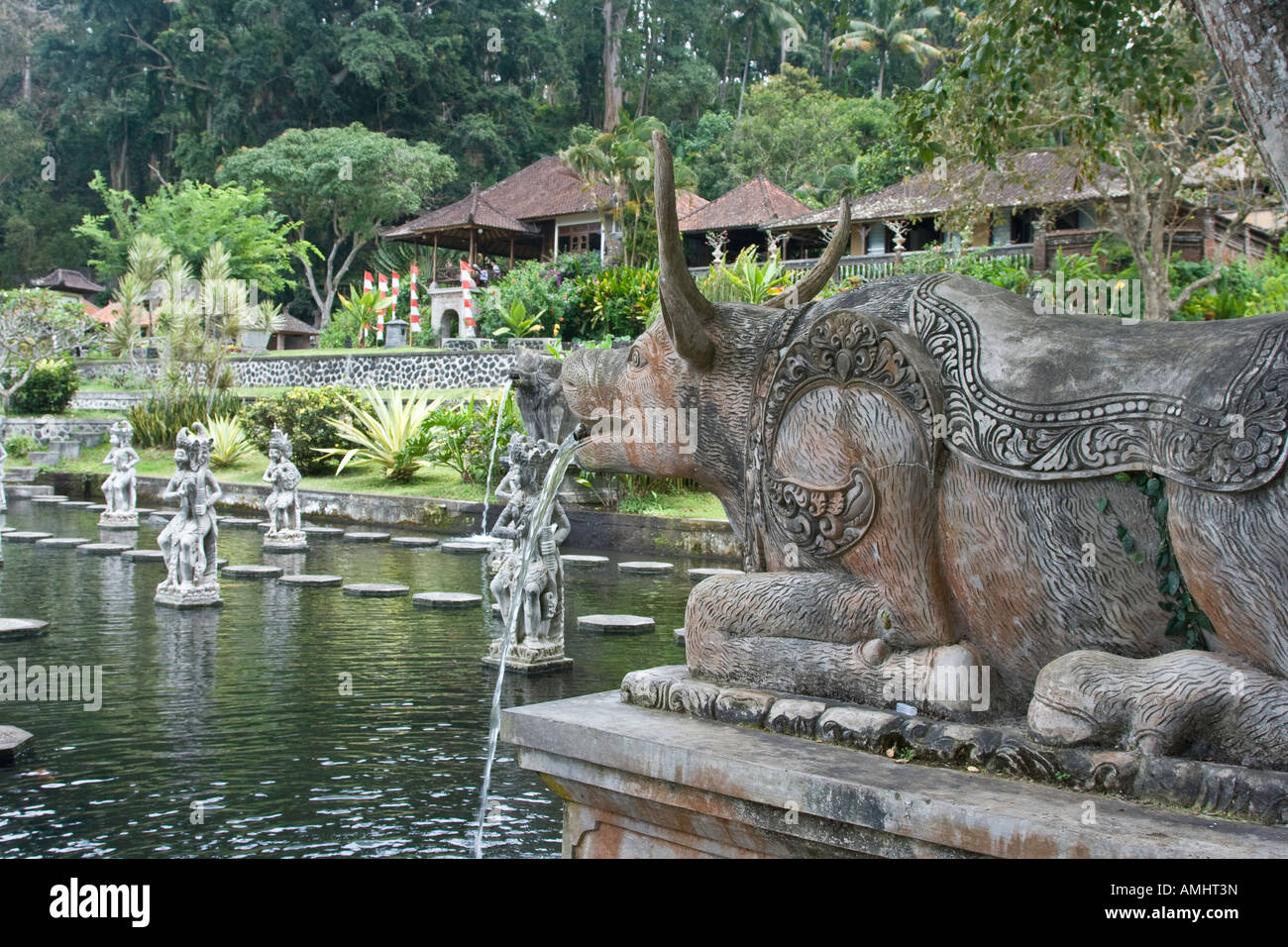 Palais aquatique Taman Tirta Gangga Bali Indonésie Banque D'Images