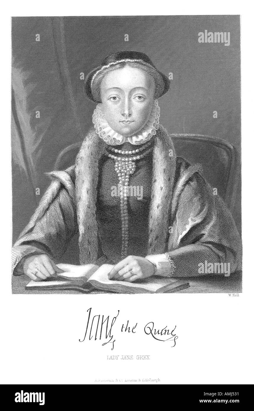 Lady Jane Grey 1537 54 Reine d'Angleterre pendant 10 jours en 1553 Banque D'Images