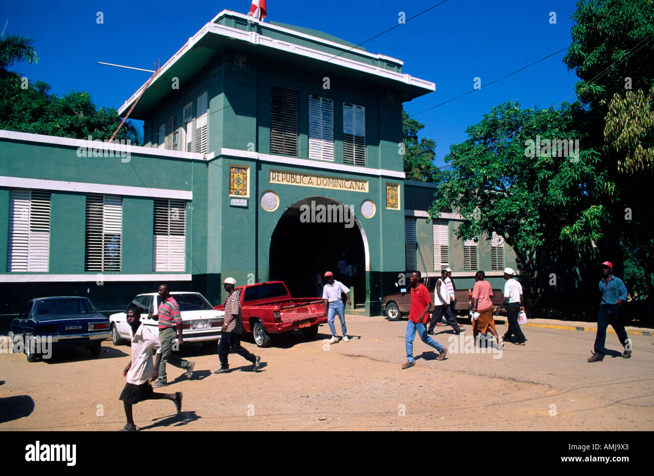 Dominikanische Republik, Dajabon, Grenzübergang nach Haïti Banque D'Images