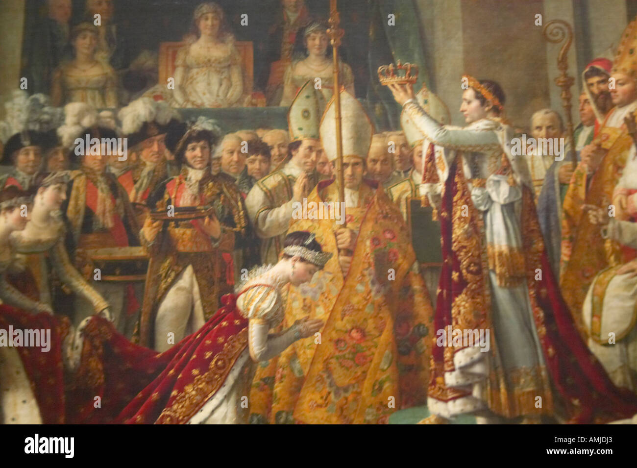 Le Sacre de Napoléon par Jacques Louis David 1808 au Musée du Louvre Paris France Huile sur toile Banque D'Images