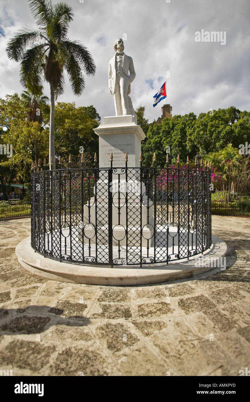 Une statue de révolutionnaire cubain José Marti dans la vieille Havane Cuba Banque D'Images
