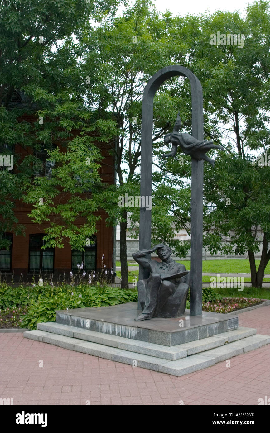 Marc Chagall , monument , Vitebsk Belarus . Banque D'Images