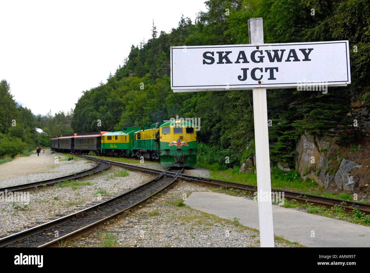 White Pass Yukon Route Railroad Skagway AK Alaska United States US Inside Passage voyage vacances tourisme d'excursion Banque D'Images