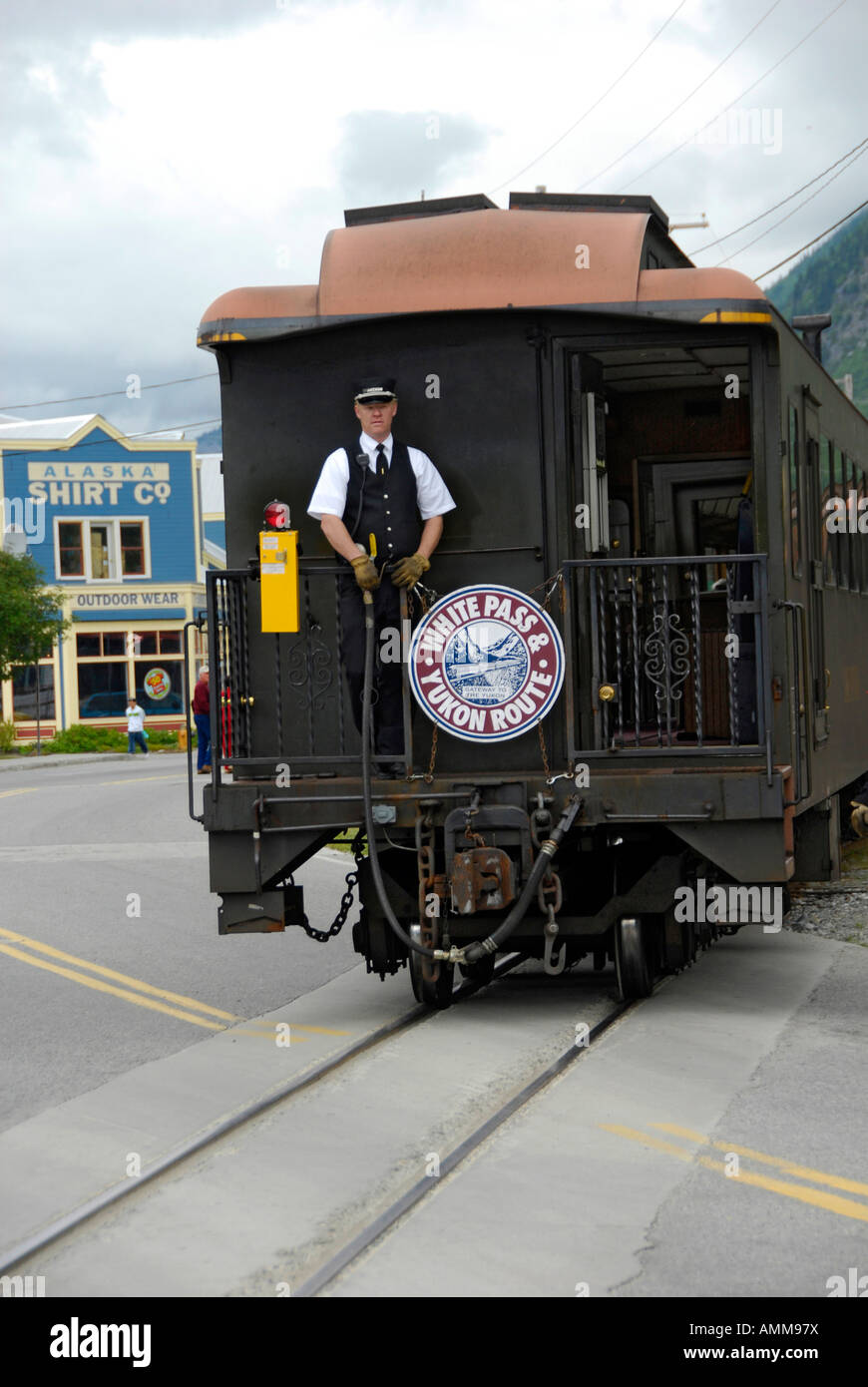 White Pass Yukon Route Railroad Skagway AK Alaska United States US Inside Passage voyage vacances d''excursion touristique Banque D'Images