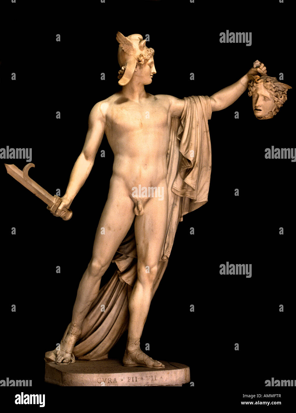 Perseus avec le chef de Medusa, par Antonio Canova, a achevé 1801 Italie Banque D'Images