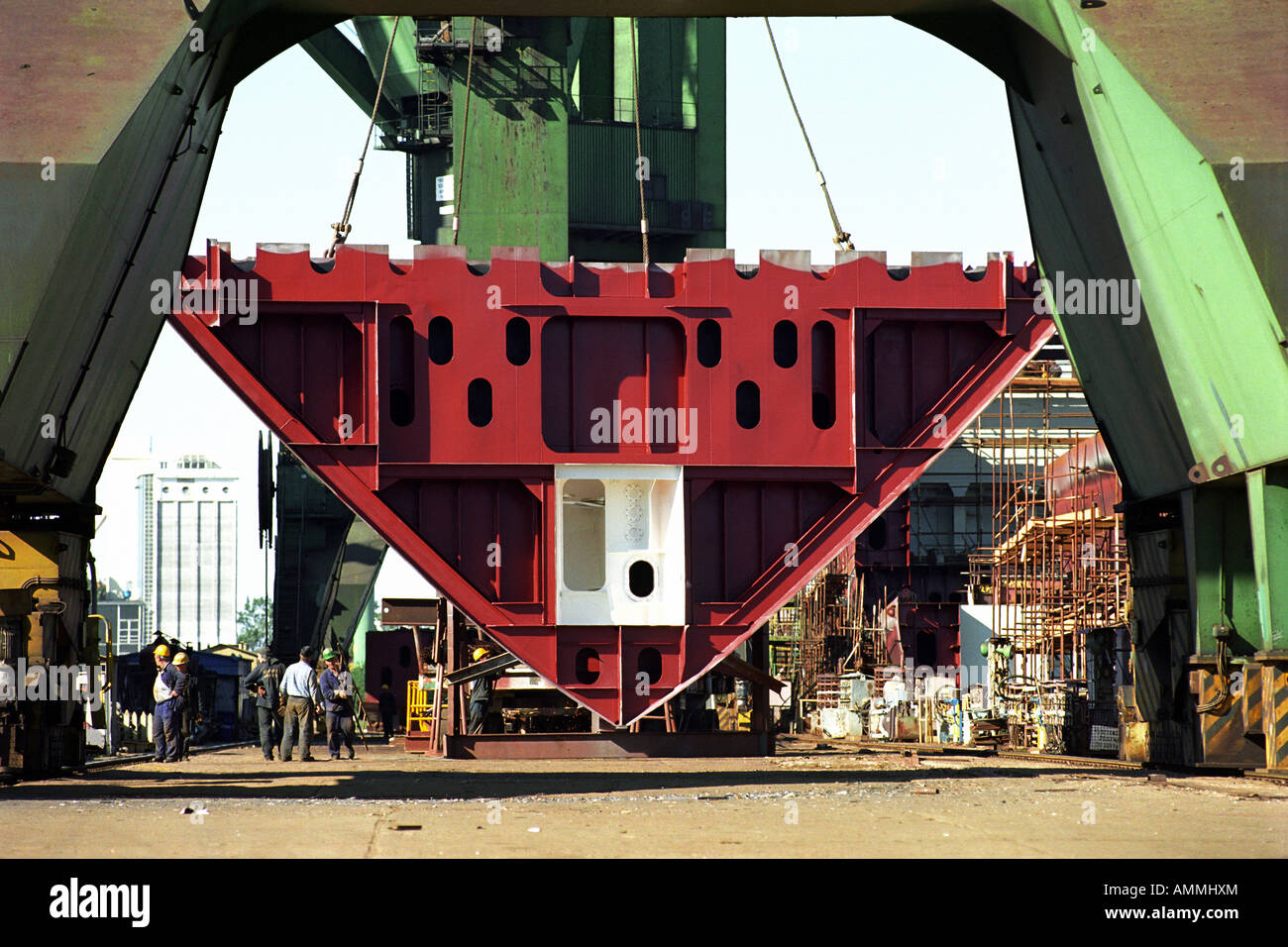 Le chantier naval de Gdansk, Pologne Banque D'Images