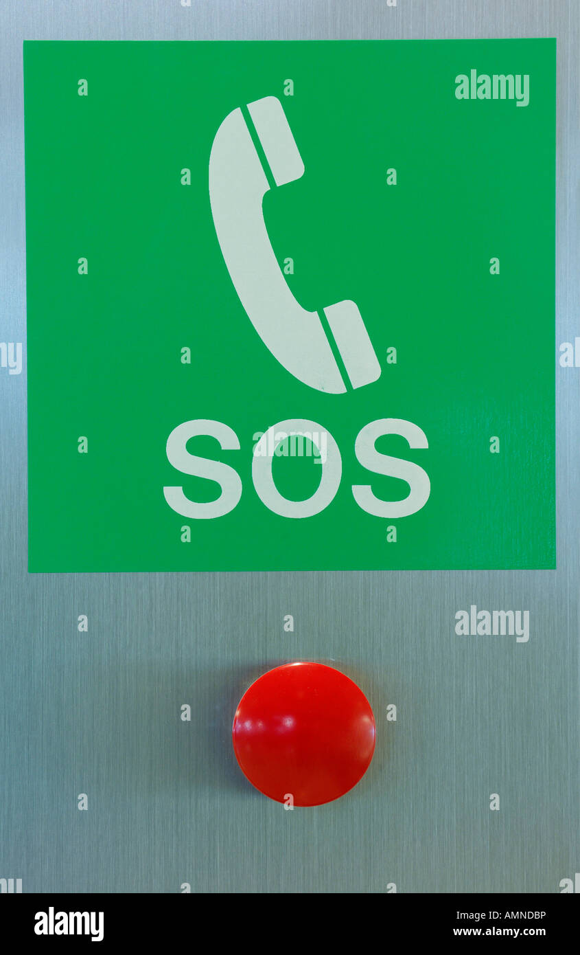 Signe d’urgence Banque D'Images