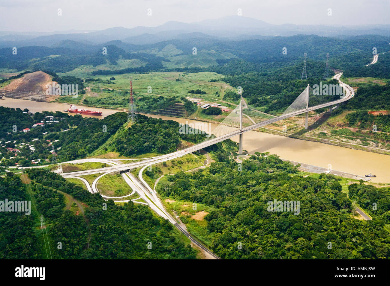 Le nouveau millénaire pont du Canal de Panama, Panama Banque D'Images