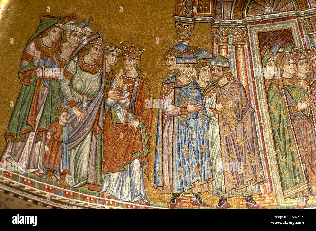 Venise, Italie. Basilique Saint Marc (san marco). Translation du corps de Saint Marc Mosaïque. Banque D'Images