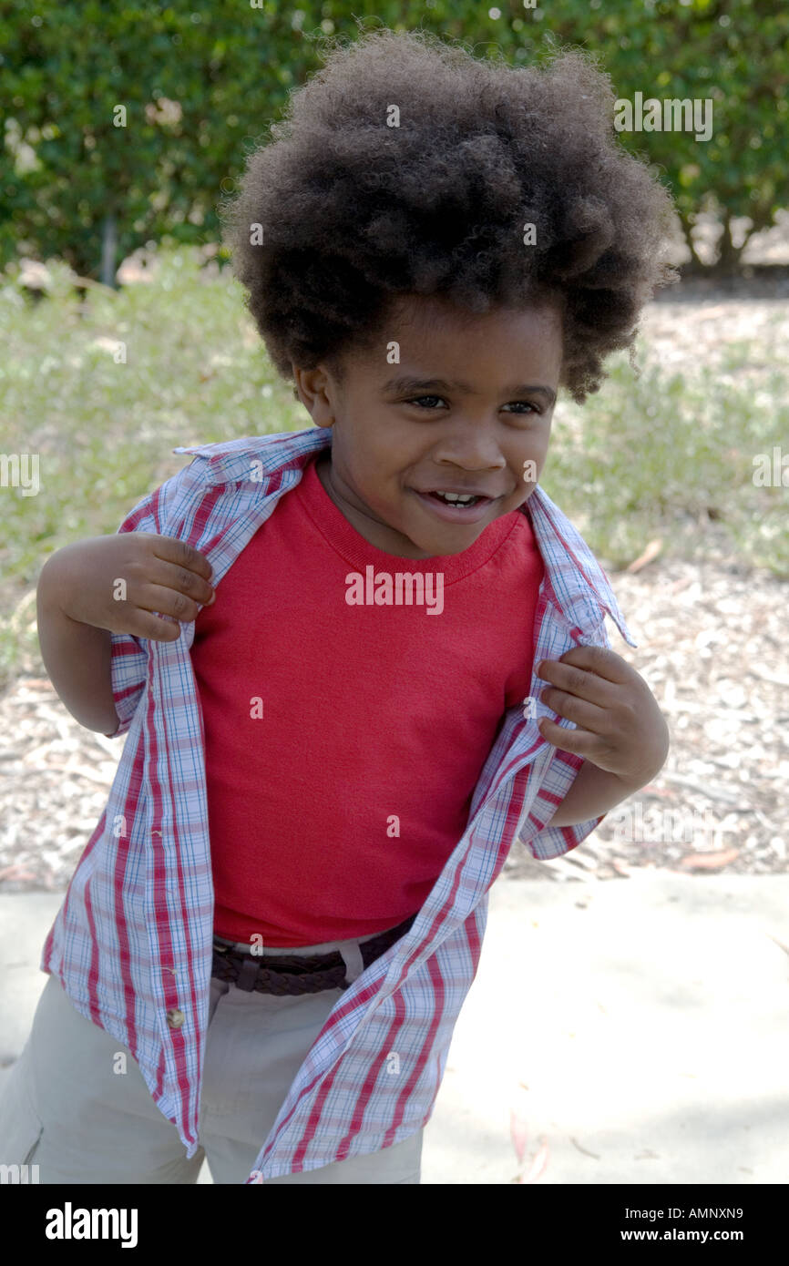 Portrait of African American boy Banque D'Images