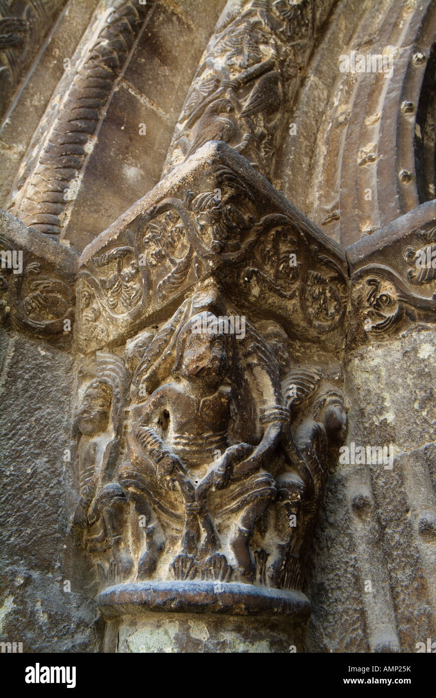 L'église romane de Santa Eugenia de Berga. District d'Osona. Province de Barcelone. Espagne Banque D'Images