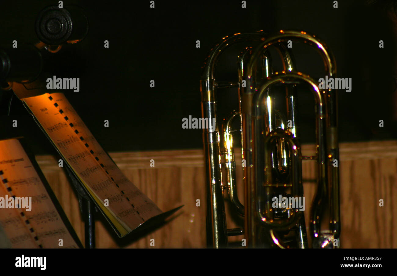 Instrument de musique ; trombone Banque D'Images