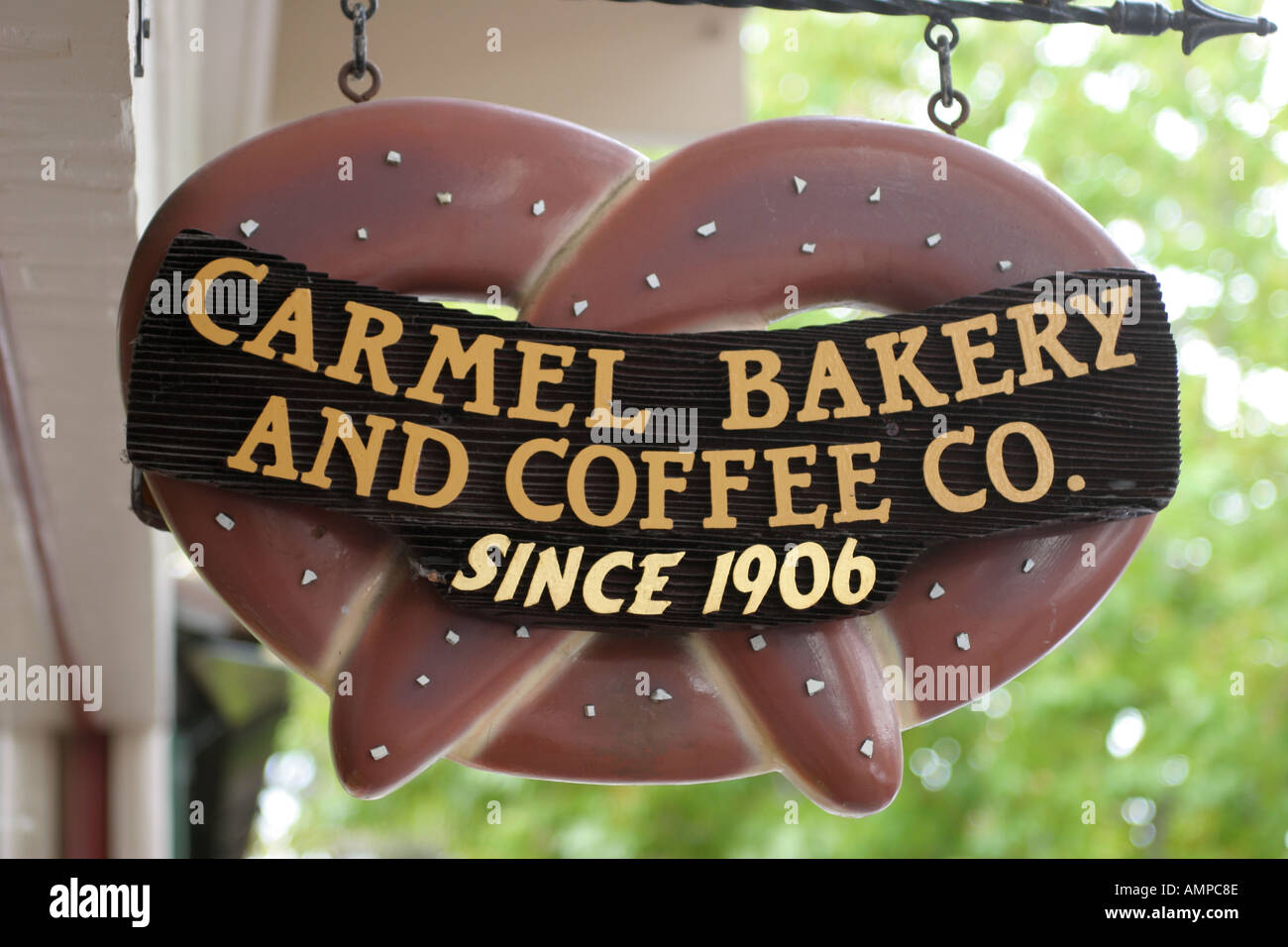 Une boulangerie et un café Carmel par mer California USA Banque D'Images