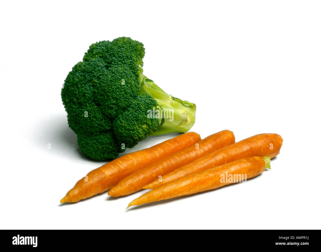 Le brocoli et les carottes Banque D'Images