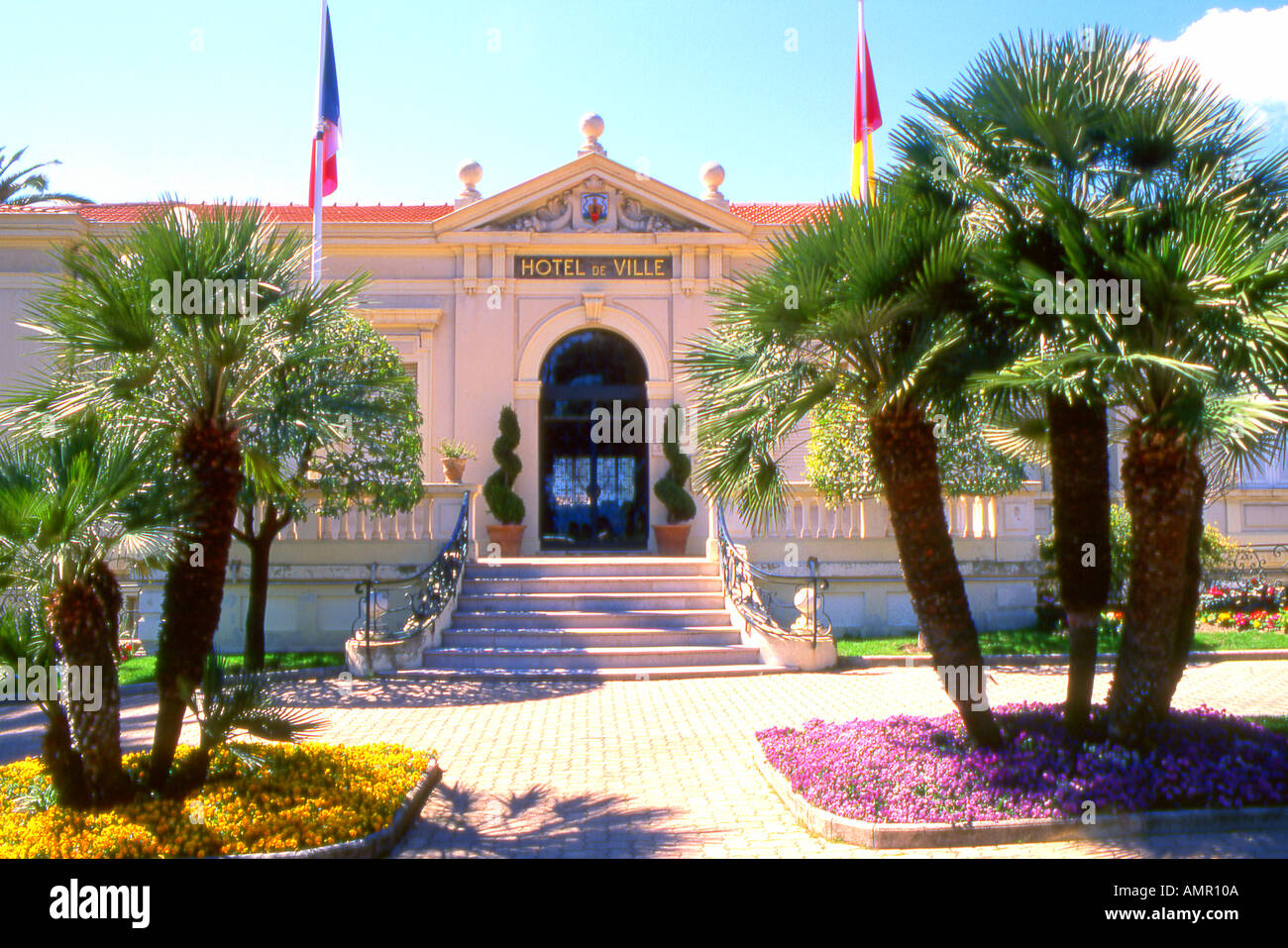 Hôtel de Ville Mairie de ville Roquebrune Cap Martin Côte d Azur France Banque D'Images