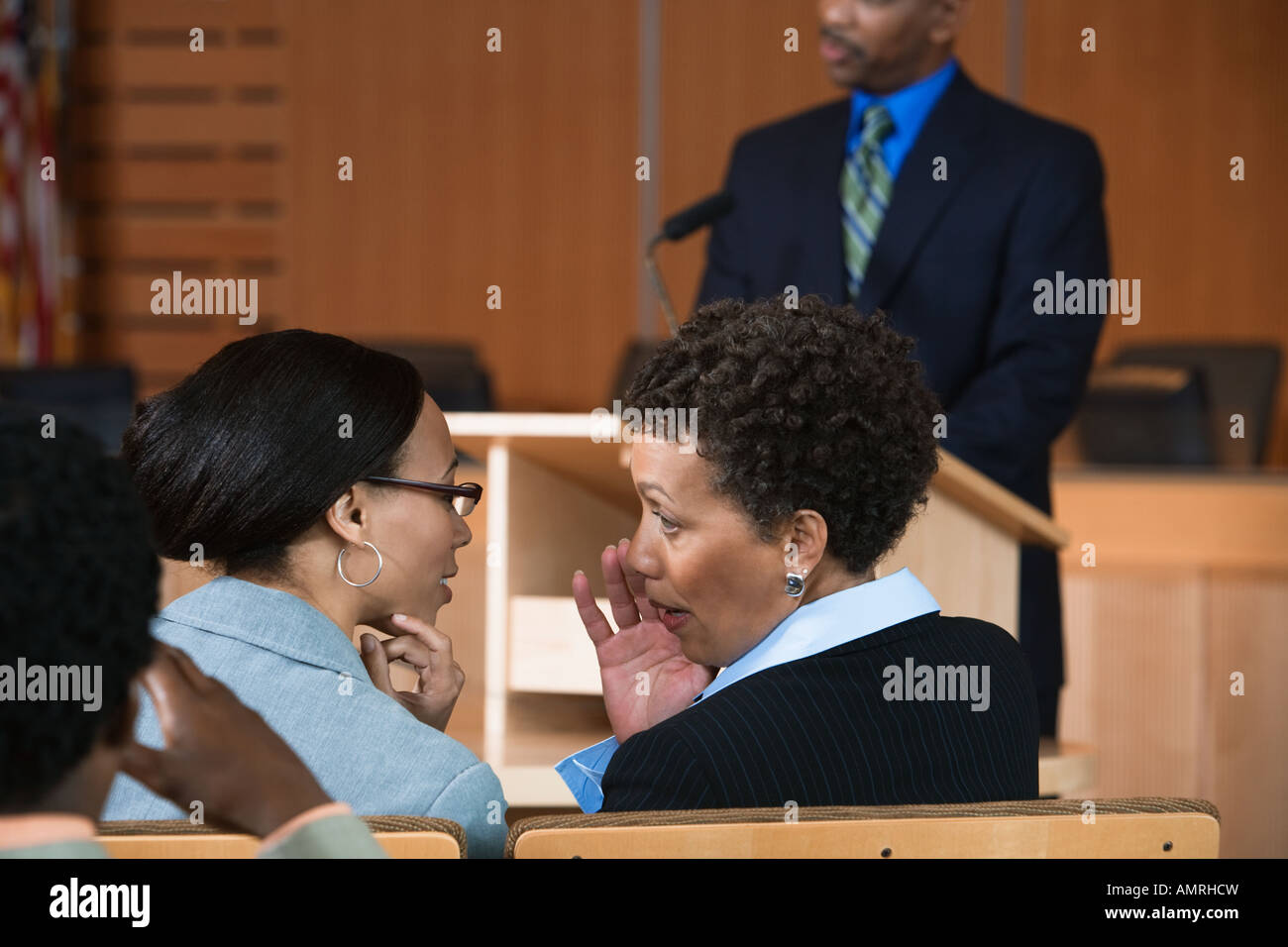 Au cours d'affaires africaines whispering Banque D'Images