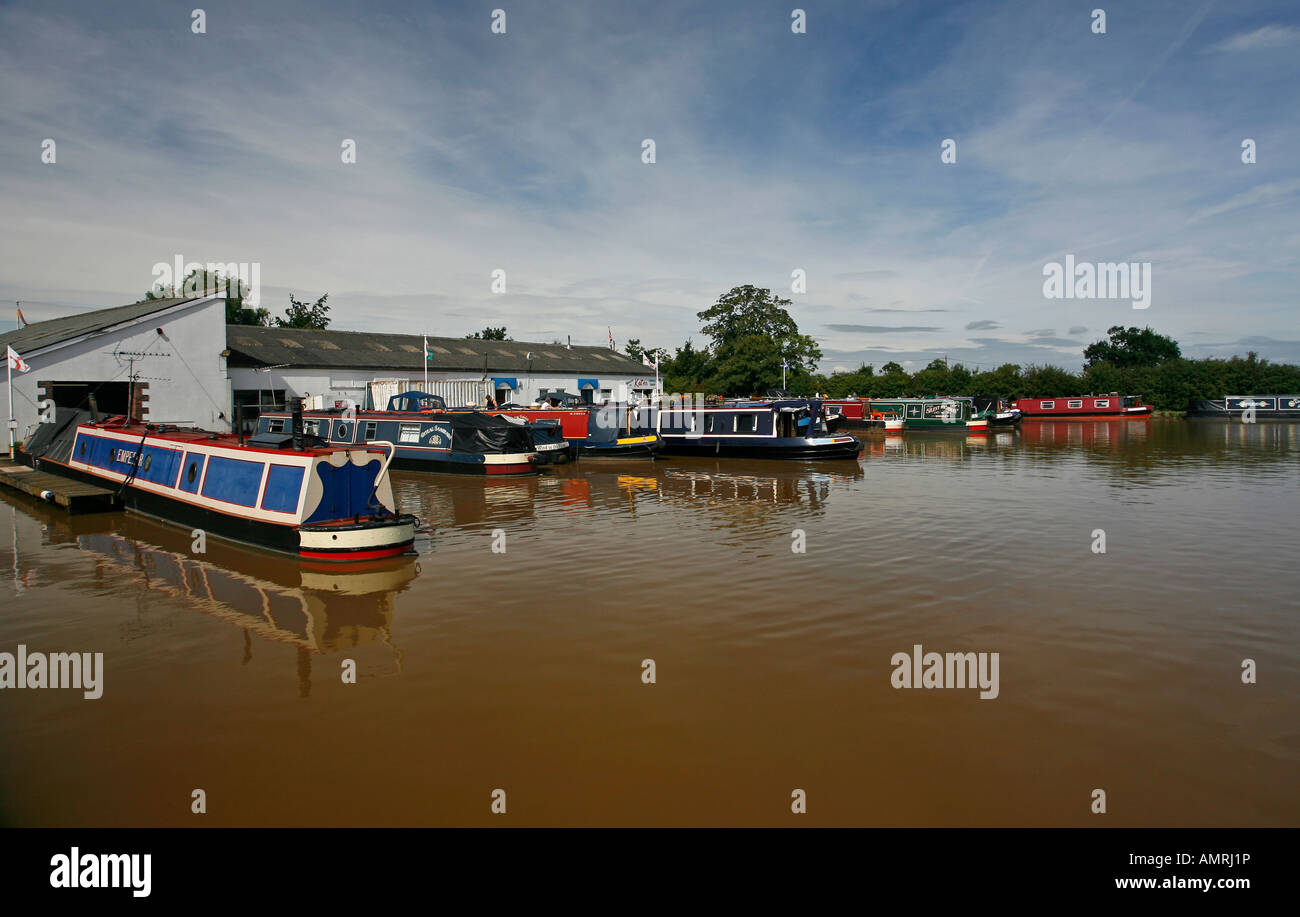 Marina Venise Direction générale du canal de Shropshire Union Middlewich Cheshire England UK Banque D'Images